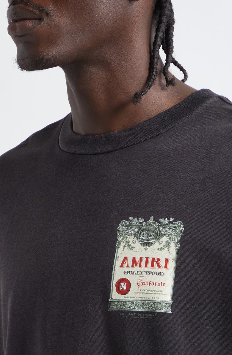 AMIRI Hollywood Oversize Graphic T-Shirt, Alternate, color, Black