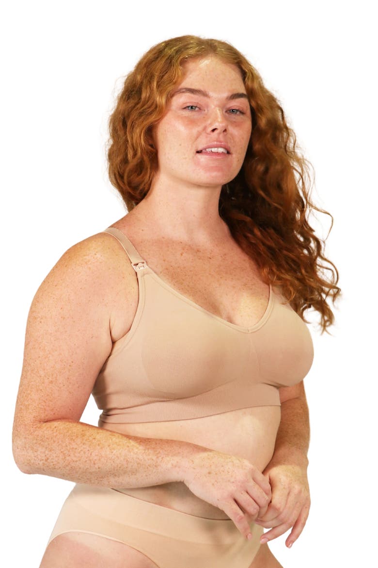 Tiramisu Ultimate Seamless Maternity & Nursing Bra, Alternate, color, Beige