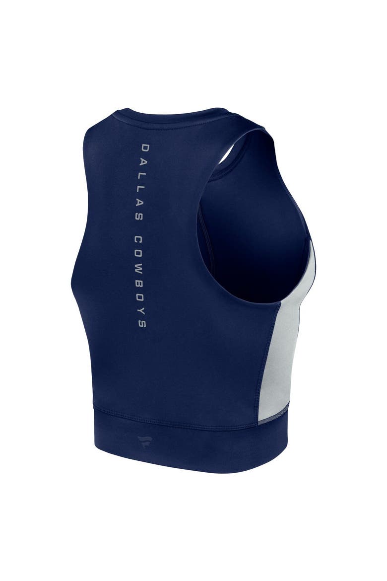 Women's Fanatics Signature Navy Dallas Cowboys Studio Fitted Gym Tank Top, Alternate, color, Navy