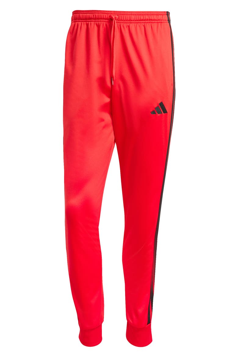 3-Stripes Tricot Joggers, Alternate, color, PURE RUBY/ /
