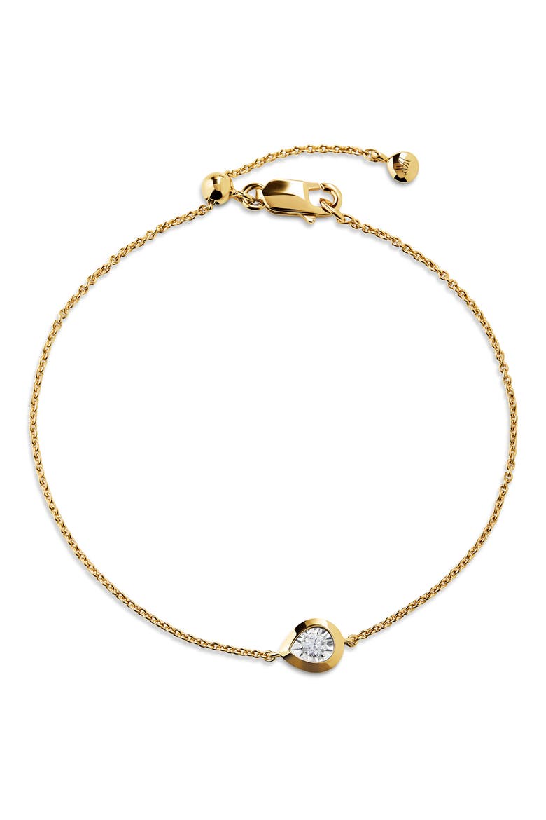 Lab Grown Diamond Pear Bracelet, Main, color, 18CT GOLD VERMEIL / LAB DIA