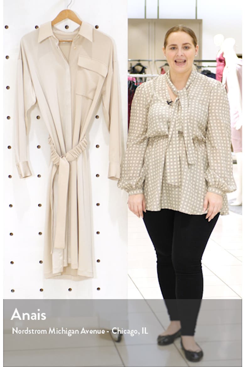 Split Front Long Sleeve Shirtdress video