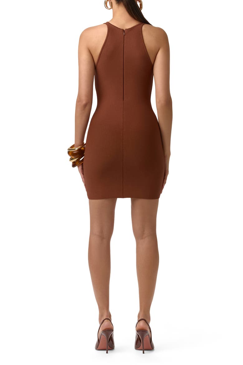 Scoop Neck Knit Minidress, Alternate, color, CARAMEL