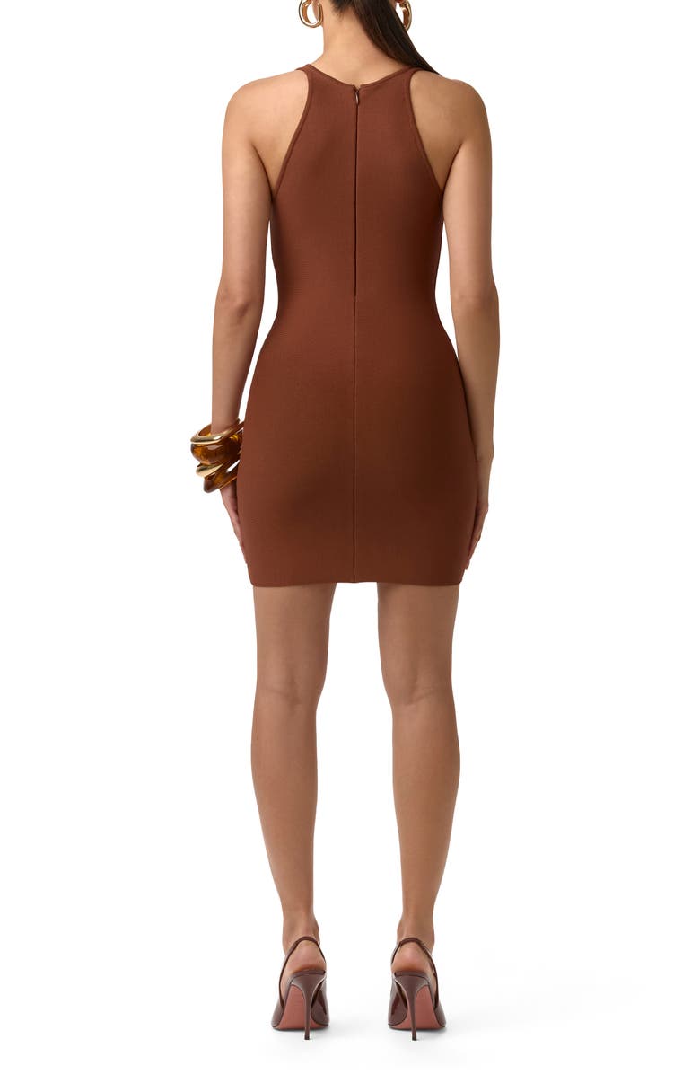 Naked Wardrobe Scoop Neck Knit Minidress, Alternate, color, Caramel