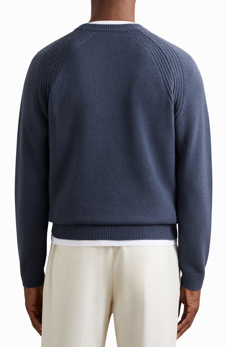 Reiss Foulton Wool & Cashmere Sweater, Alternate, color, Oceanic Blue