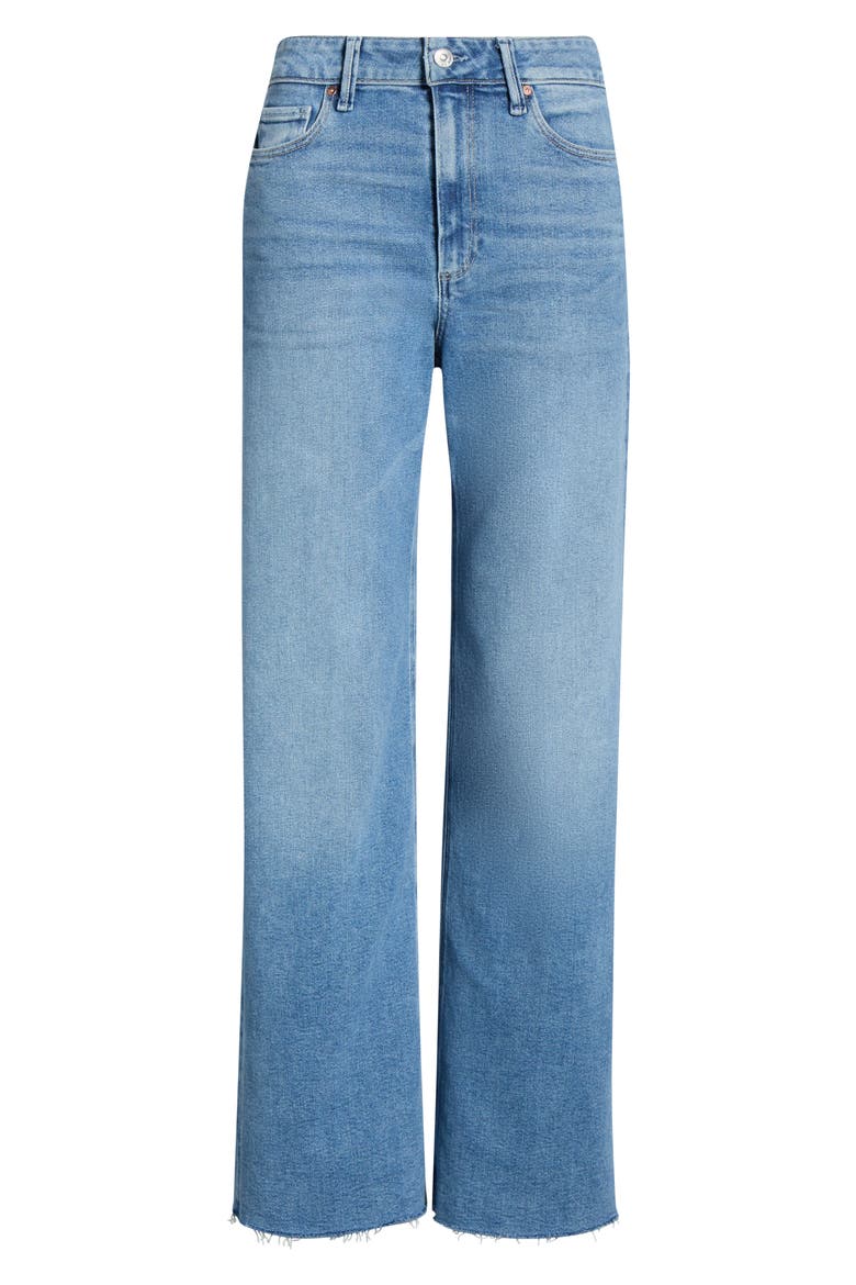 Anessa High Waist Raw Hem Wide Leg Jeans, Alternate, color, BIG SKY