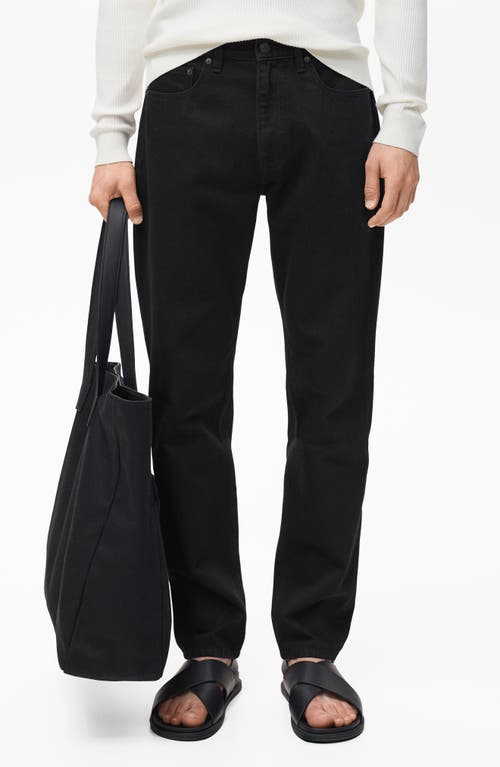 Mango Bob Regular Fit Jeans In Black