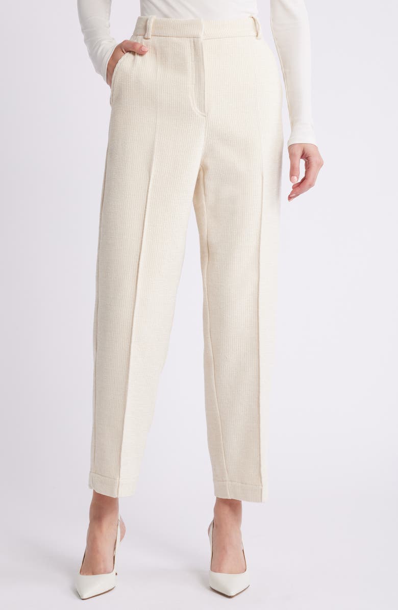 BOSS Tatepa Textured Stripe Straight Leg Pants, Main, color,