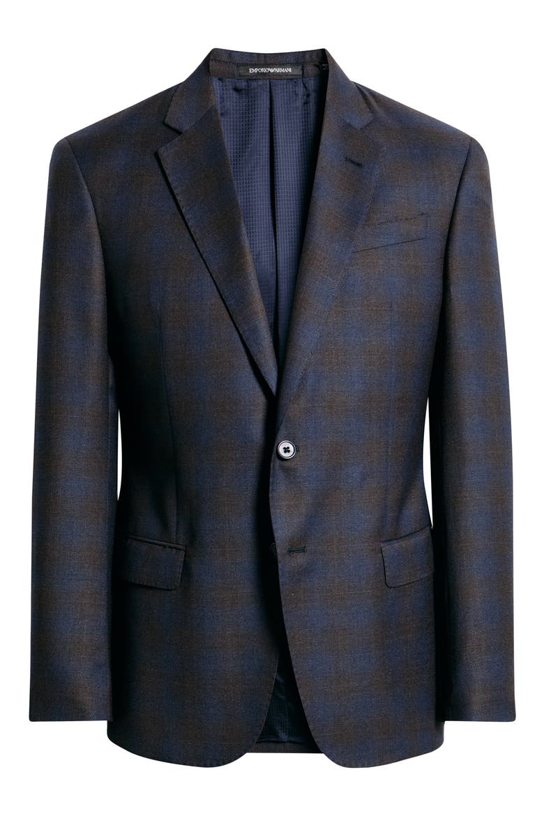 G-Line Ombré Check Wool Sport Coat, Alternate, color, BROWN