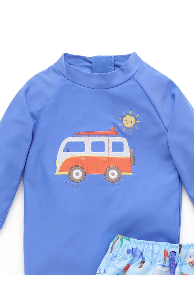 Purebaby Board Short & Rashie Swim Set, Alternate, color, Cancun Print