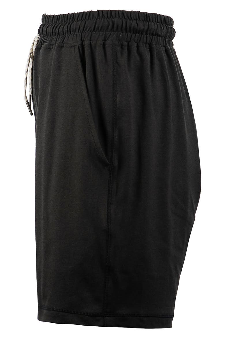 Soft Jersey Shorts, Alternate, color, HEATHER BLACK