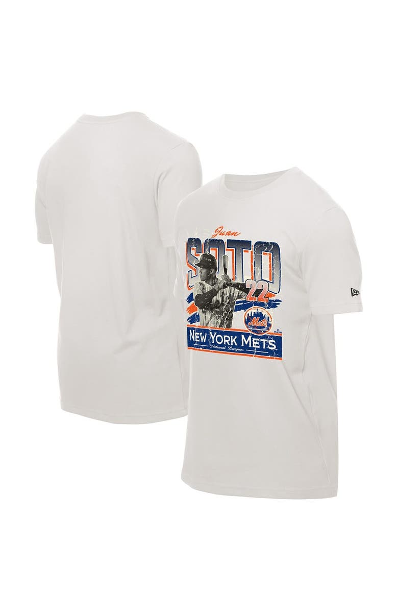 New Era Men's New Era Juan Soto Cream New York Mets Batter Up T-Shirt, Main, color, Cream