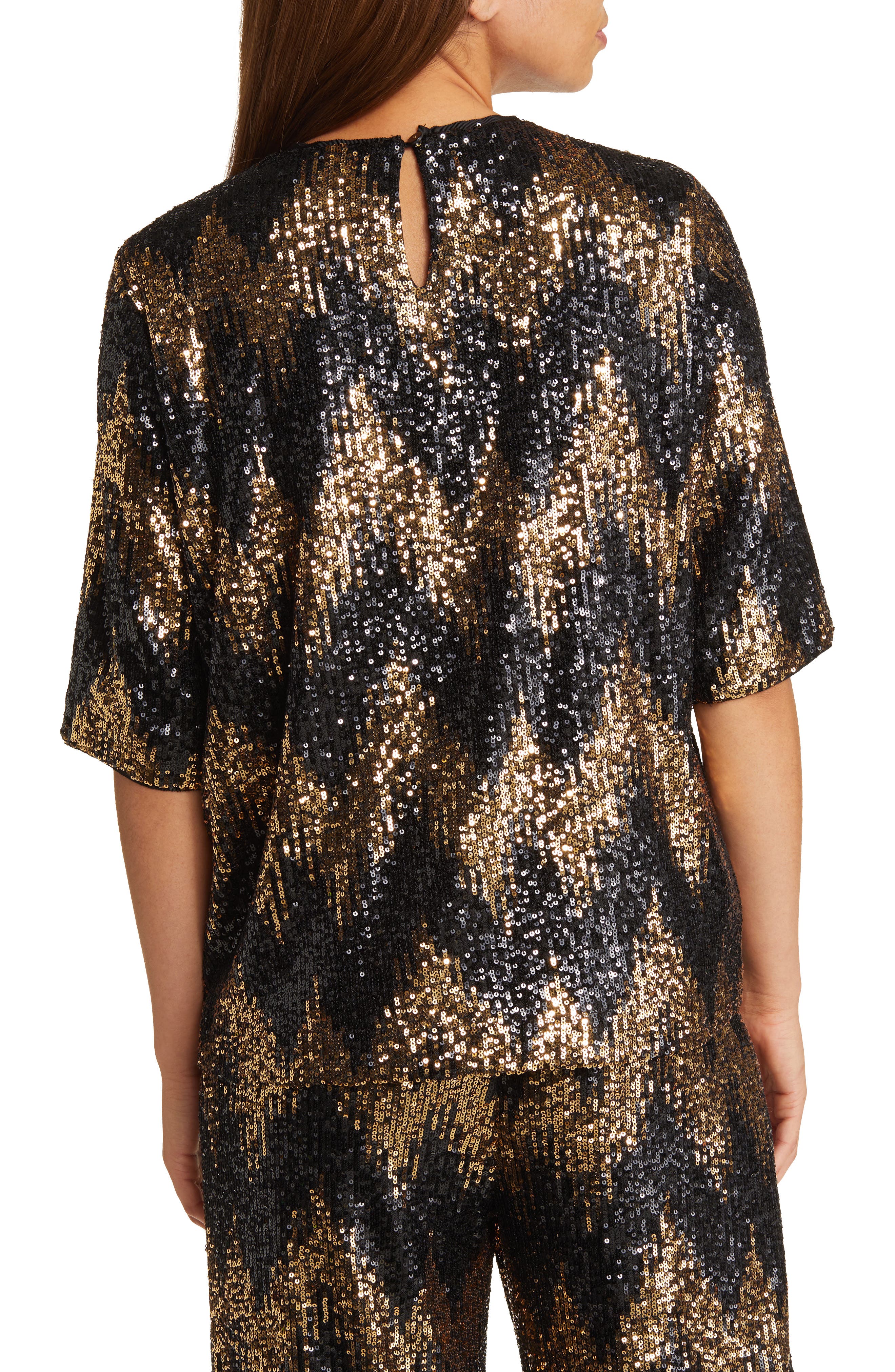Madaila Chevron Sequin Top - image 2