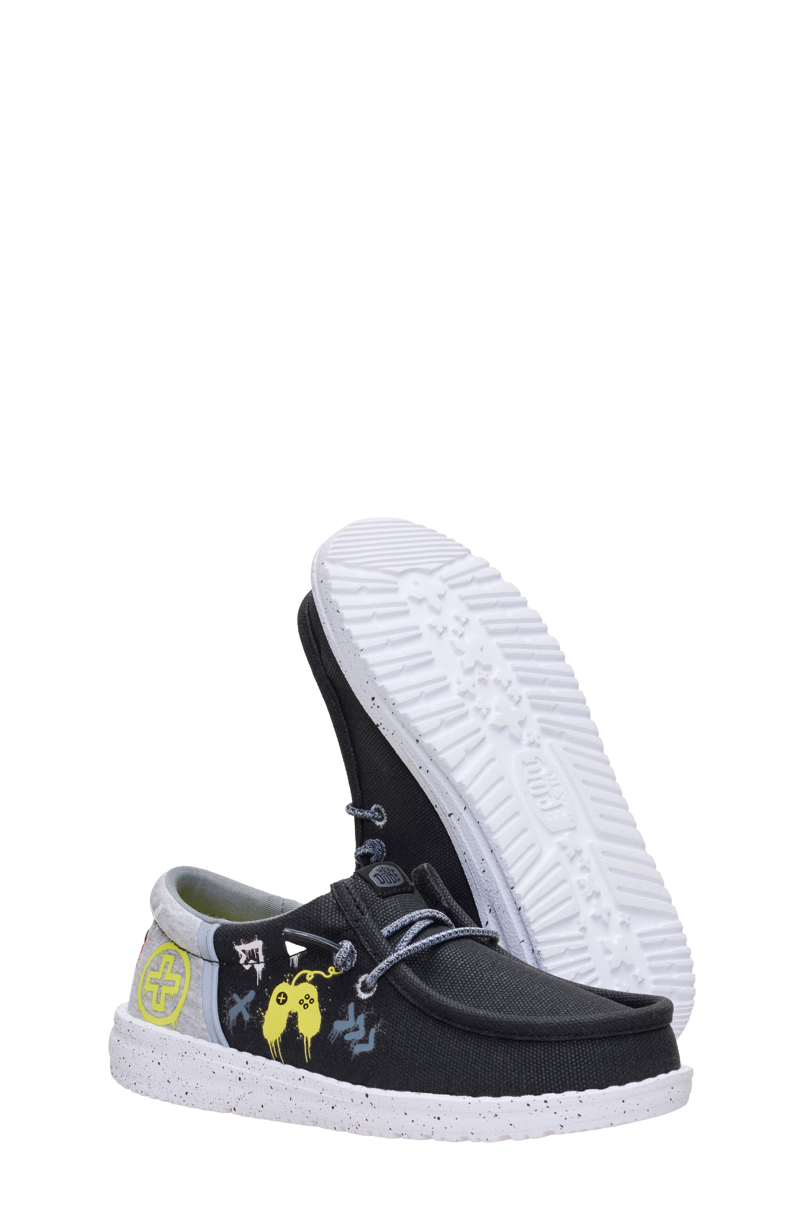 Kids' Wally Funk Y Slip-On, Alternate, color, BLACK