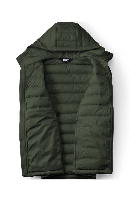 Lands' End Wanderweight Ultralight Packable Hooded Down Jacket In Green