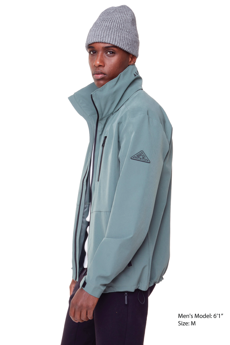 CARMACKS - Men's Midweight Rain Shell Jacket, Alternate, color, DUSTY GREEN