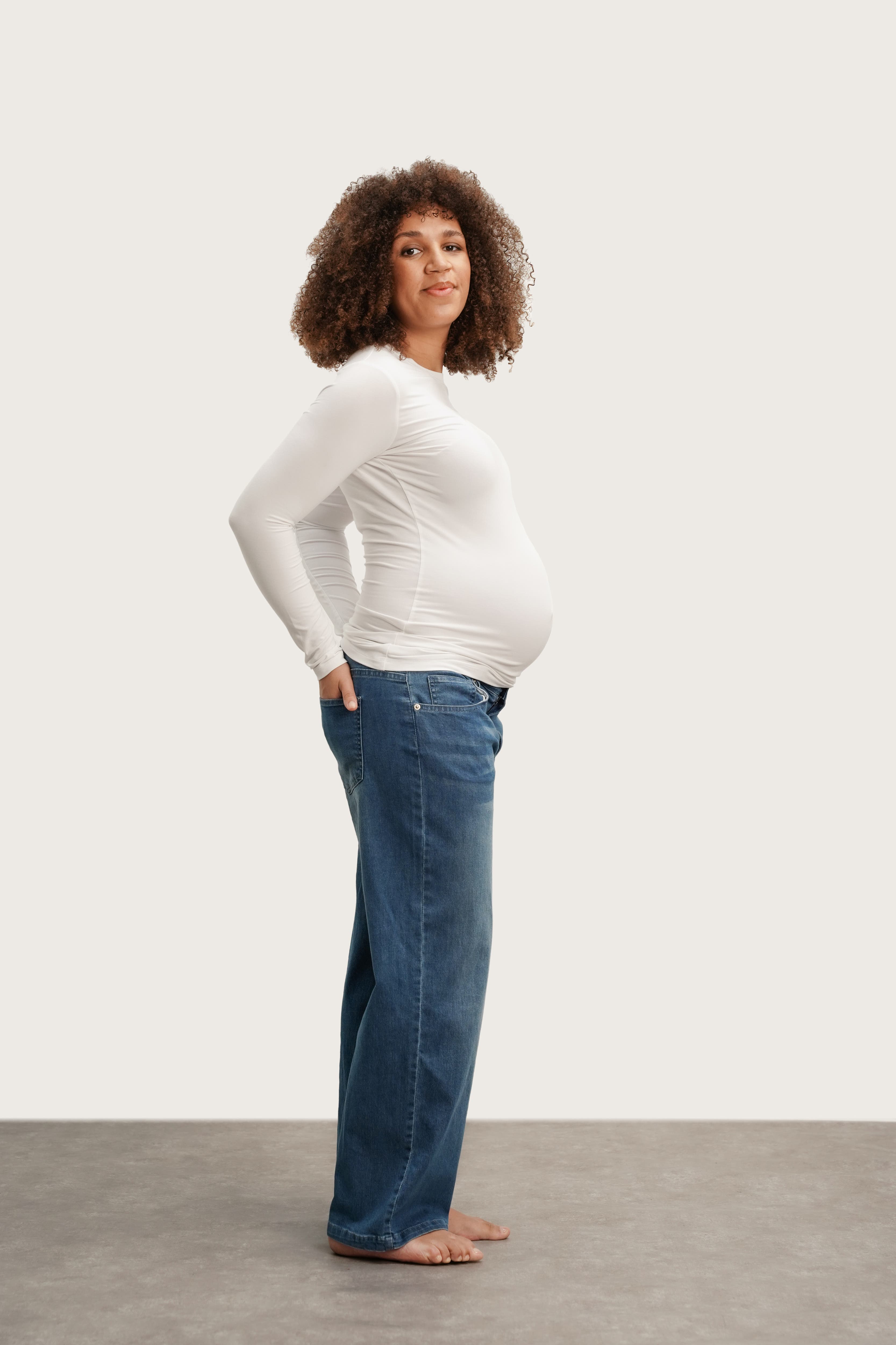 Slouch Maternity Under-the-belly Boyfriend Jeans - image 4