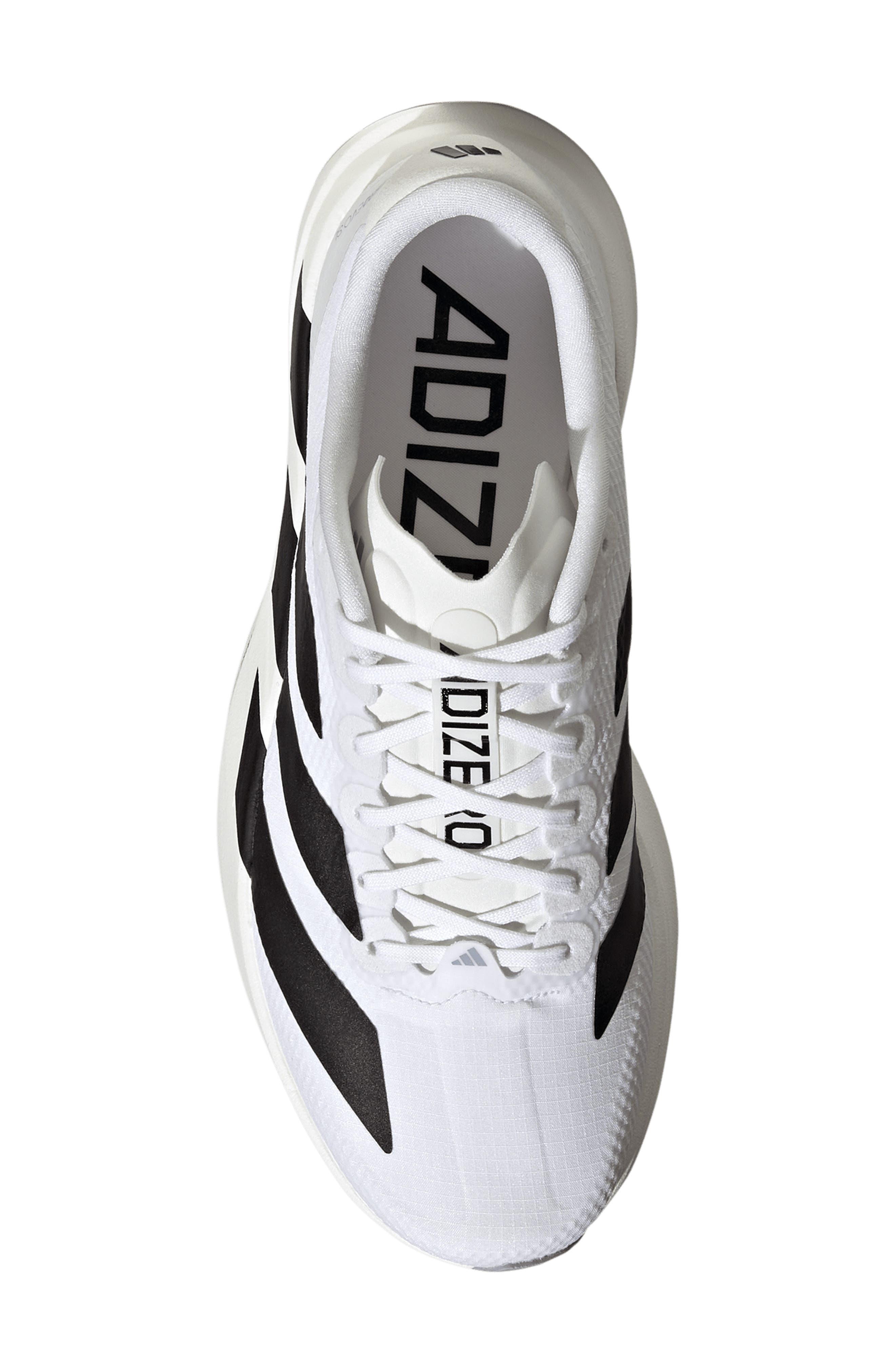 Adizero Evo SL WOVEN Running Shoe, Alternate, color, WHITE/ BLACK/ DASH GREY