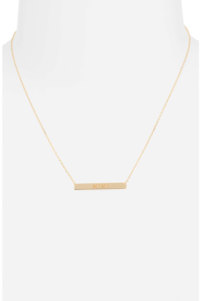 Bar Nameplate Pendant Necklace, Alternate, color, GOLD