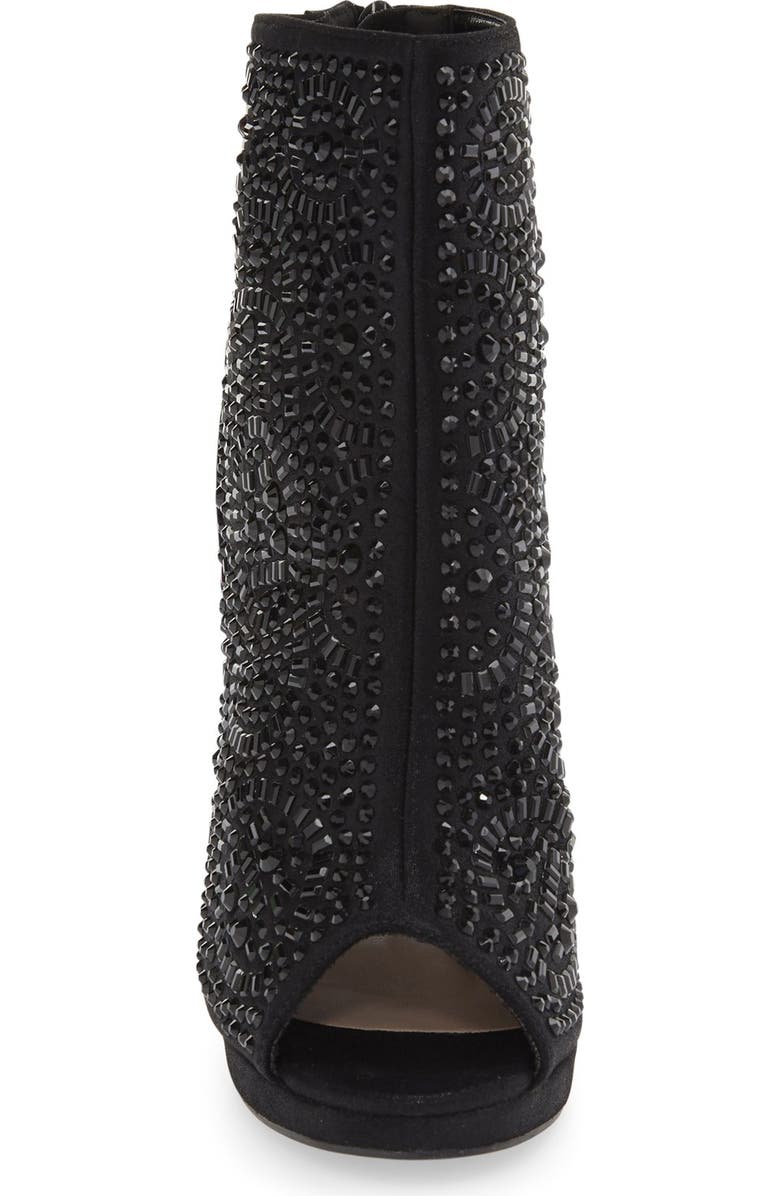 Lauren Lorraine 'Yasmin' Embellished Open Toe Bootie, Alternate, color,