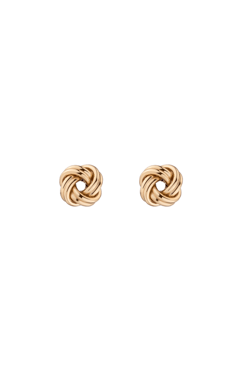 Gold Knot Stud Earrings