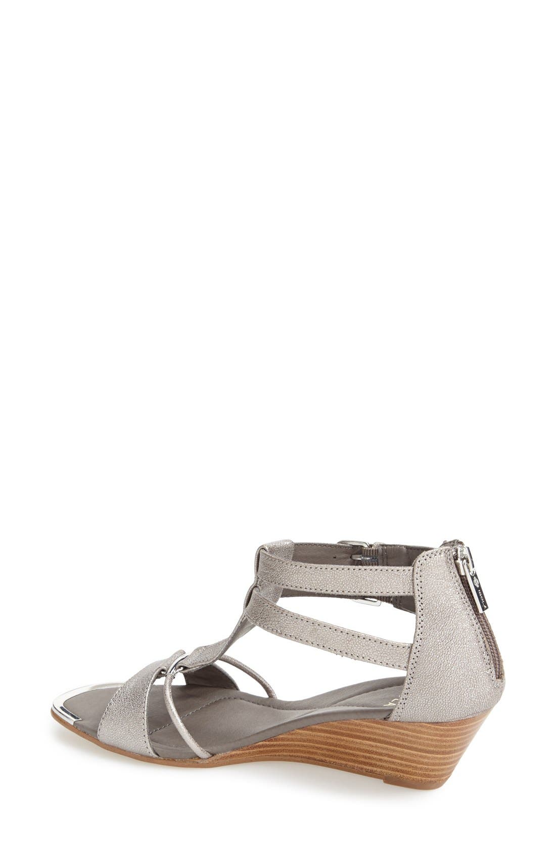 'Phoenix' Wedge Sandal, Alternate, color, ANTHRACITE