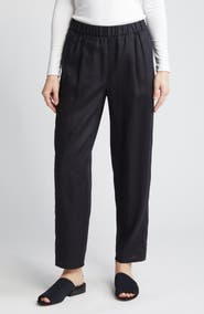 Eileen Fisher Pleated Organic Linen Lantern Pants