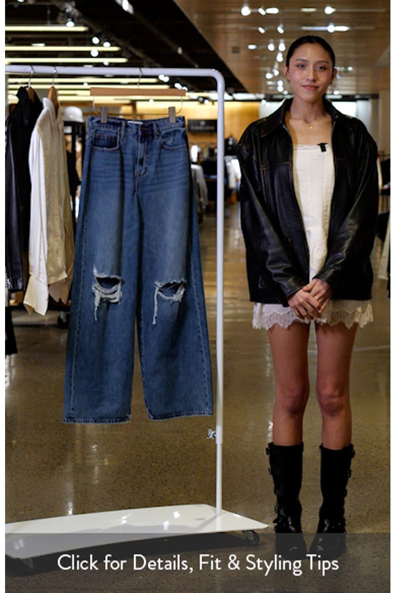 Classic High Waist Distressed Wide Leg Jeans video