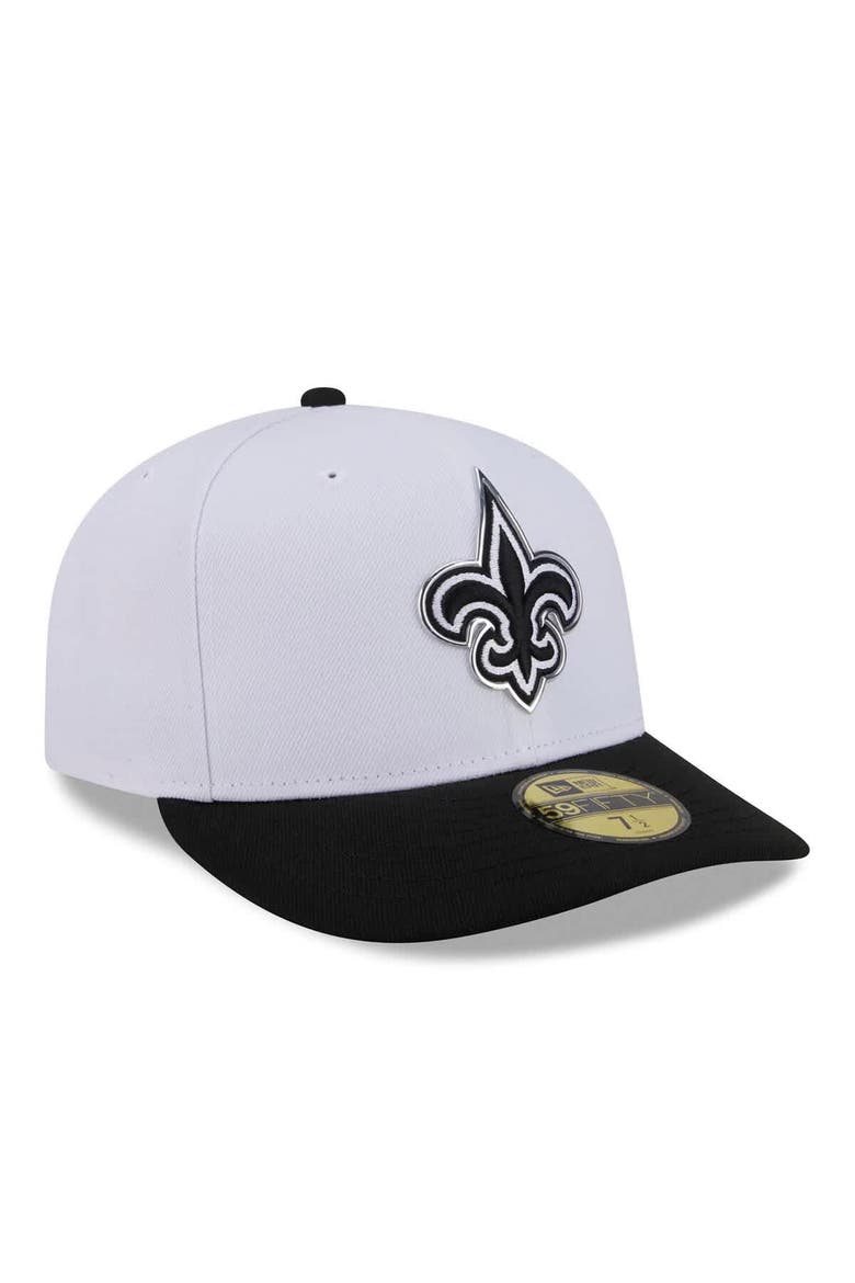 Men's New Era  White/Black New Orleans Saints 2026 NFL Draft Pre-Curved 59FIFTY Fitted Hat, Alternate, color, White