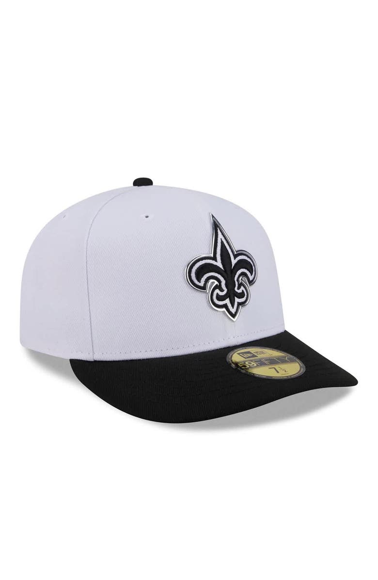 New Era Men's New Era  White/Black New Orleans Saints 2026 NFL Draft Pre-Curved 59FIFTY Fitted Hat, Alternate, color, White