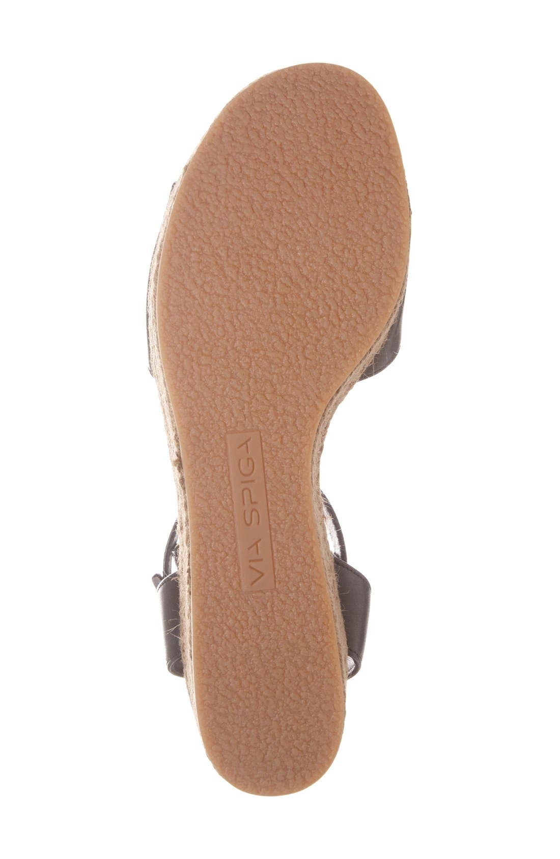 'Nemy' Platform Sandal, Alternate, color, BLACK