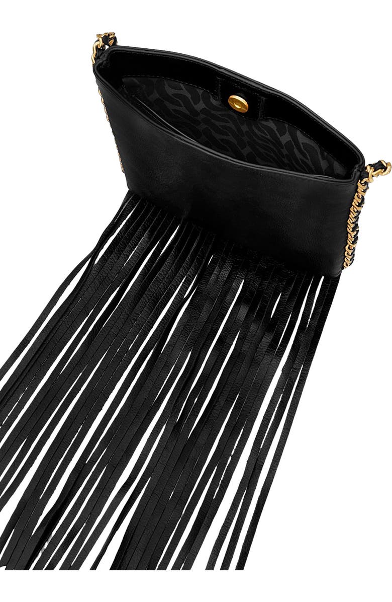 Rebecca Minkoff Carly Fringe Crossbody Bag, Alternate, color, Black
