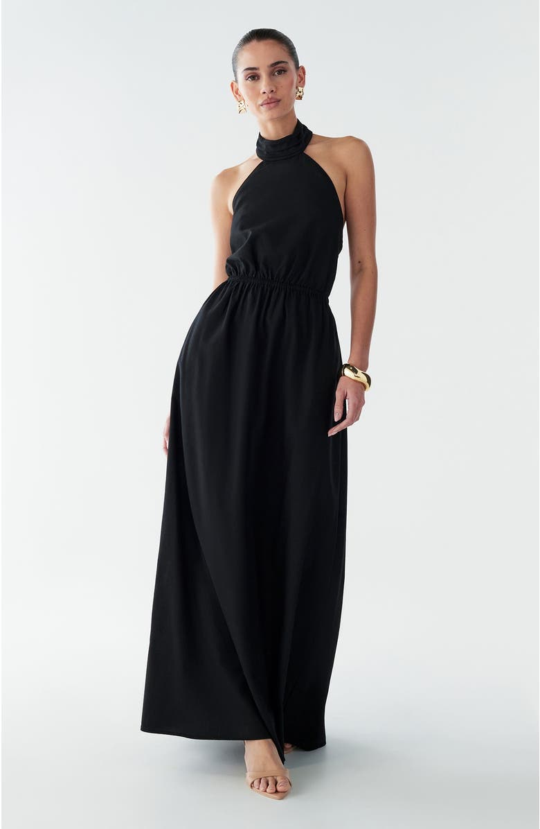 BWLDR Fay Linen Maxi, Alternate, color, Black