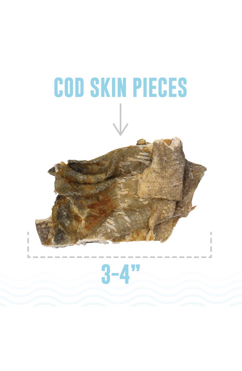 ICELANDIC+ Cod Skin Mixed Pieces Dog Treat 8Oz Bag, Alternate, color, 