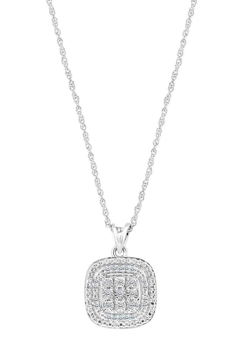 Diamond Pendant Necklace, Main, color, WHITE