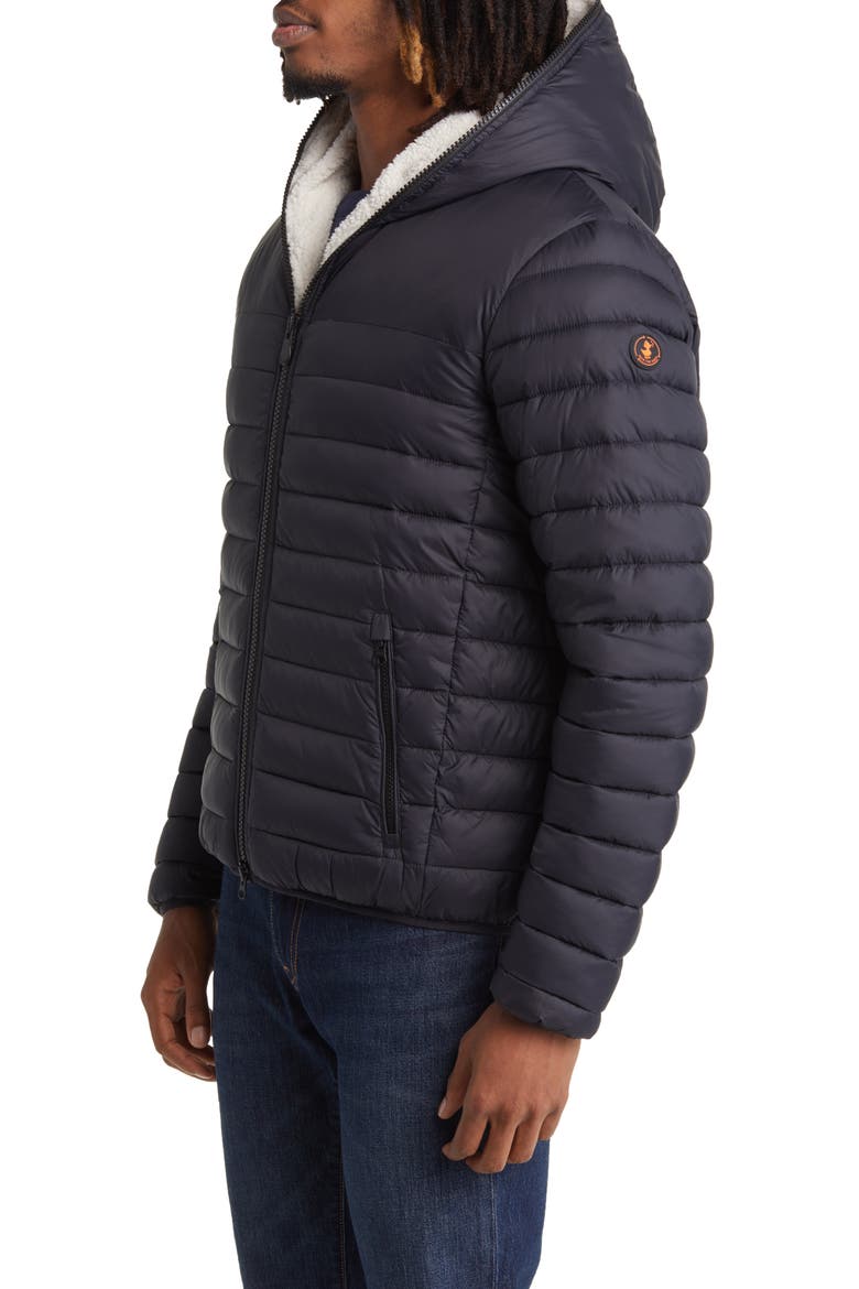 Morus Water Resistant Hooded Puffer Jacket, Alternate, color, BLACK