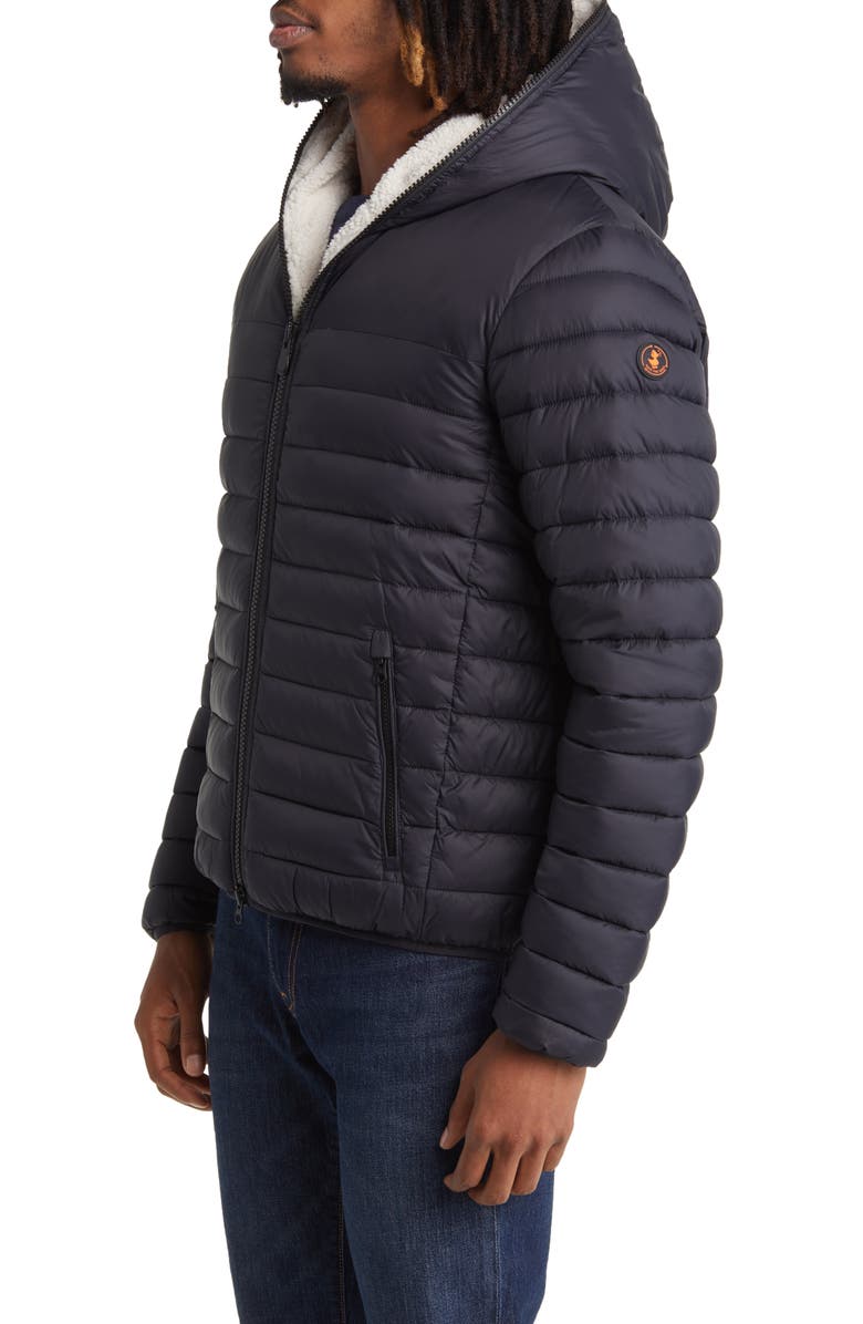 Save The Duck Morus Water Resistant Hooded Puffer Jacket, Alternate, color, 