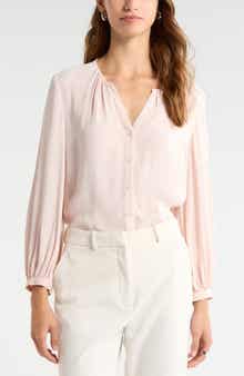 Nordstrom V-Neck Button-Up Top