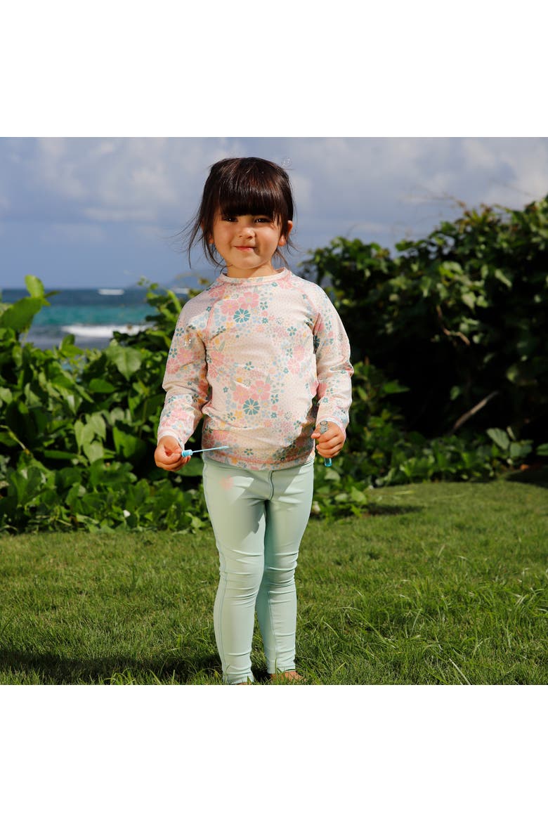 Long Sleeve Crew Sunny Swim Shirt, Alternate, color, Secret Garden