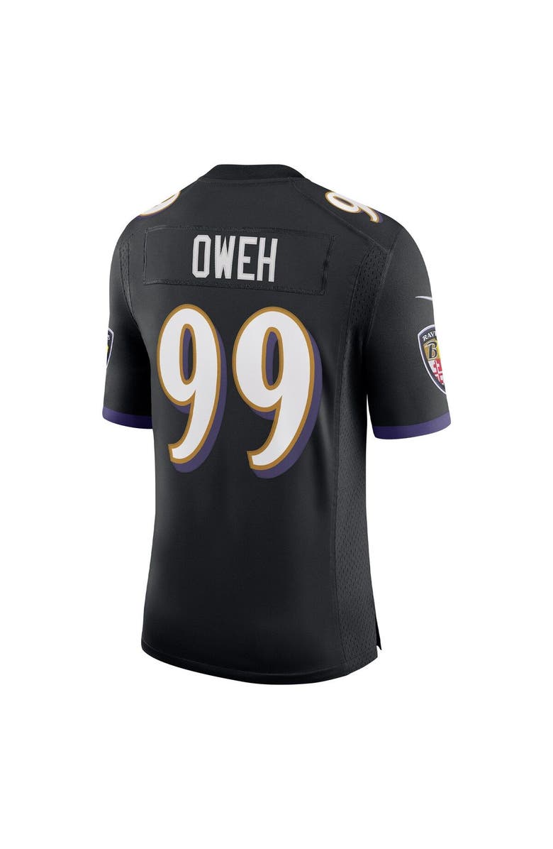 Nike Men's Nike Odafe Oweh Black Baltimore Ravens Vapor Limited Jersey, Alternate, color, 