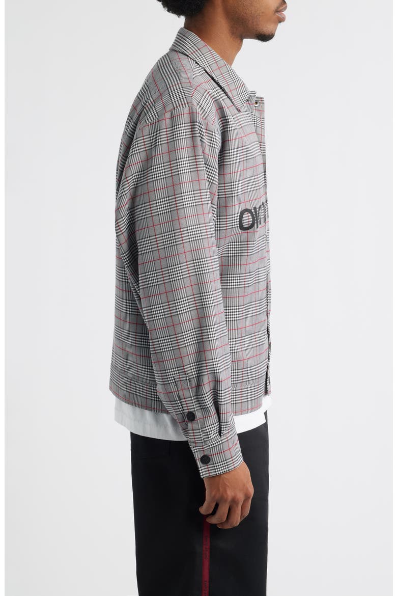 Bear Degidio Edition - Plaid Button-Up Shirt Jacket, Alternate, color, GREY
