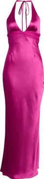 Princess Polly Odyssa Satin Halter Gown