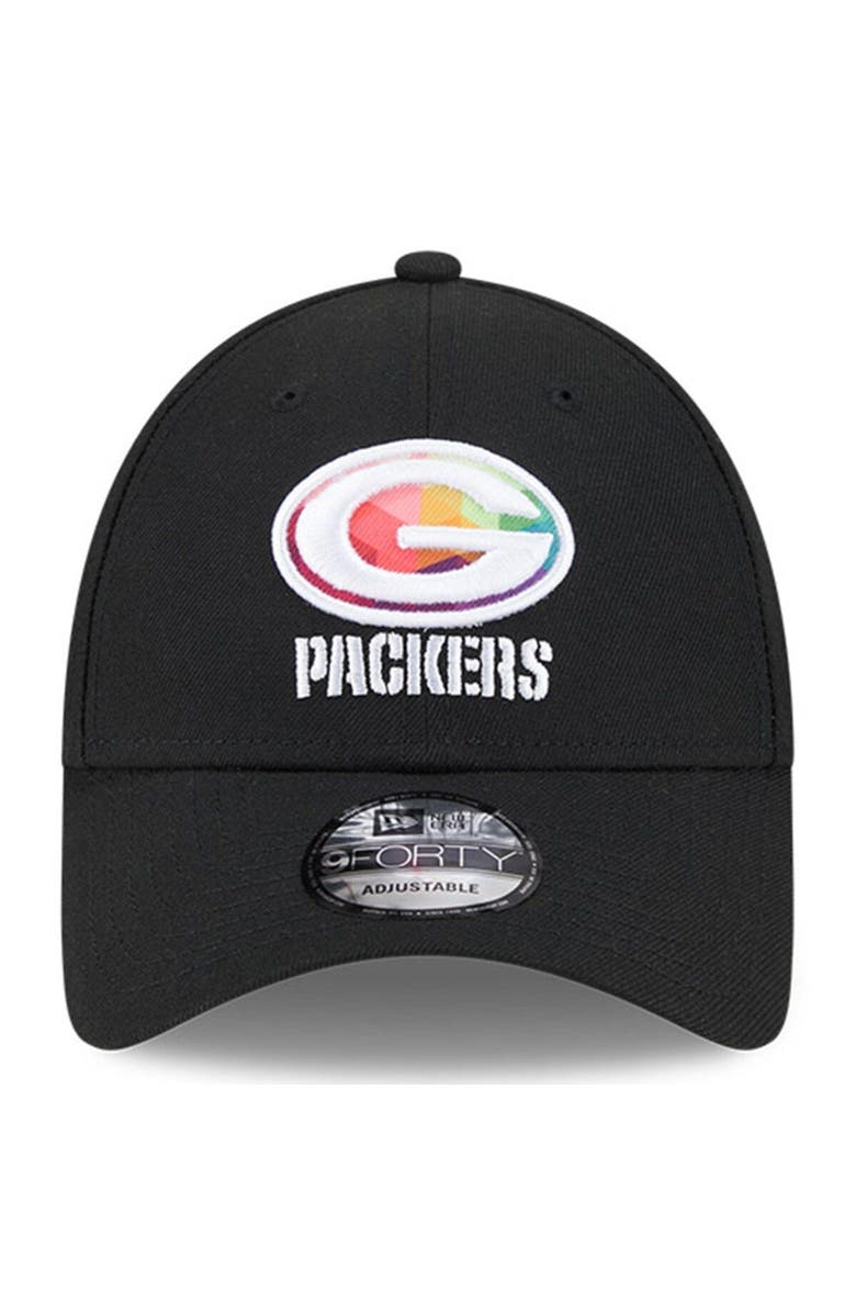 New Era Men's New Era  Black Green Bay Packers 2023 NFL Crucial Catch 9FORTY Adjustable Hat, Alternate, color, Black