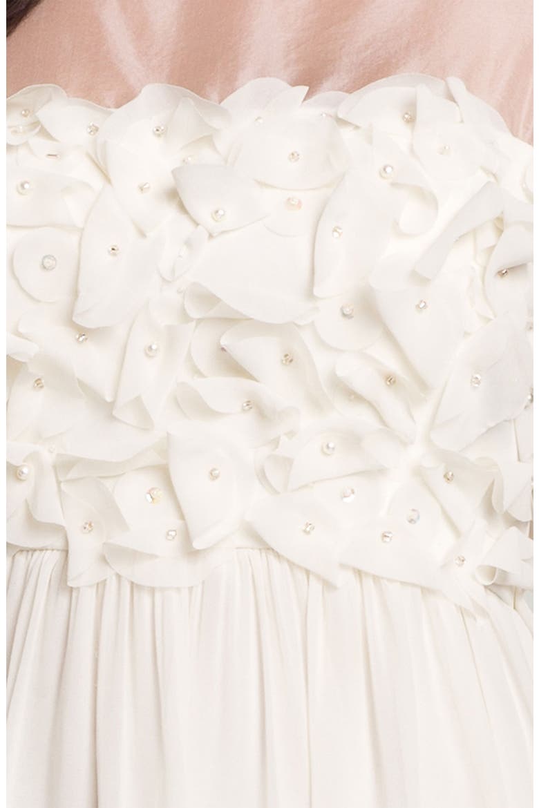 Embellished Ruffle Chiffon Dress, Alternate, color, VANILLA BEAN