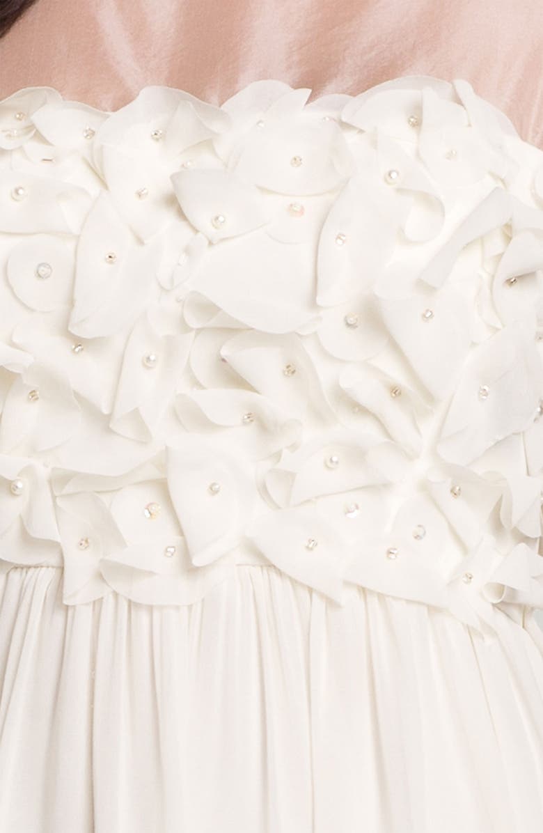 Donna Morgan Embellished Ruffle Chiffon Dress, Alternate, color,