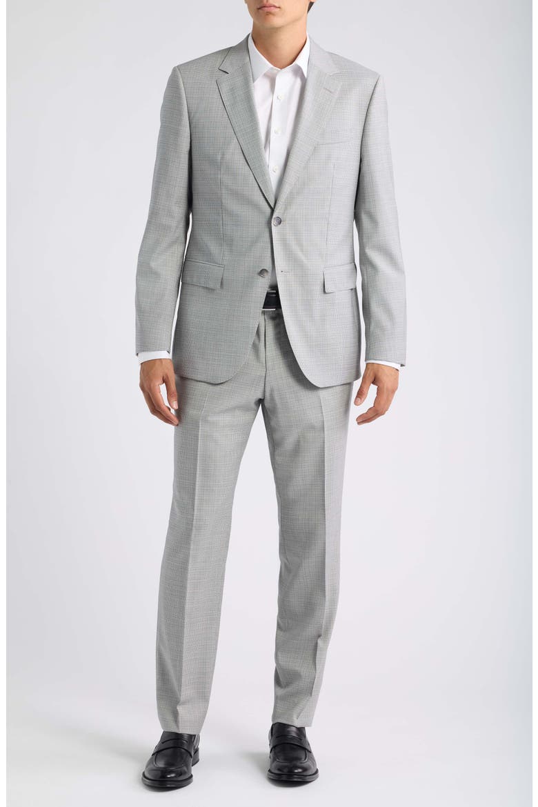 Huge Trim Fit Virgin Wool Suit, Main, color, OPEN GREY
