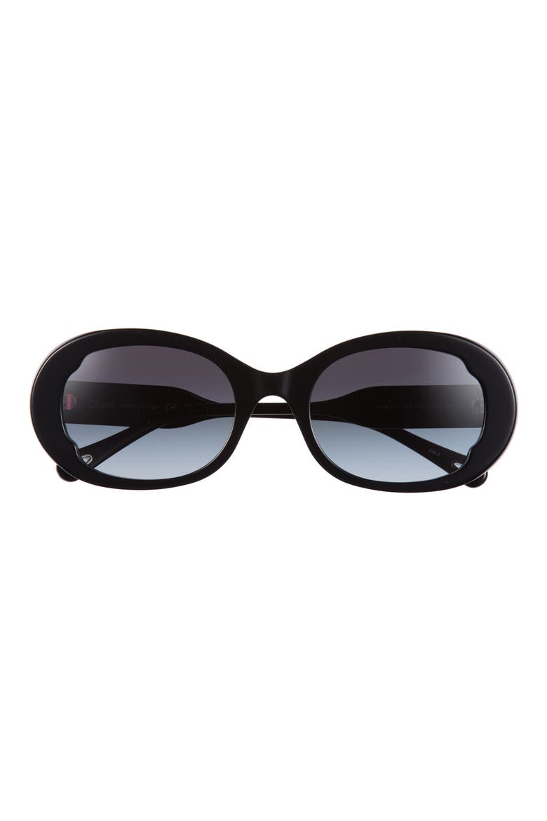 Oval Sunglasses, Main, color, BLACK BLACK GREY