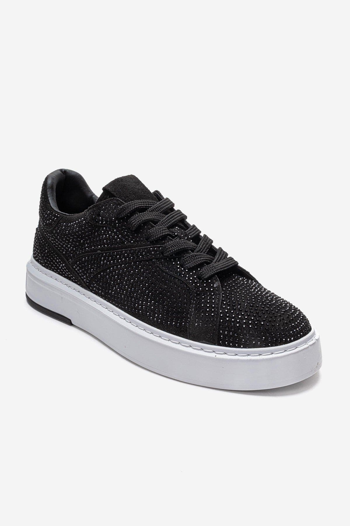 Prologue Shoes Berina Embellished Sneaker, Alternate, color, Black Suede