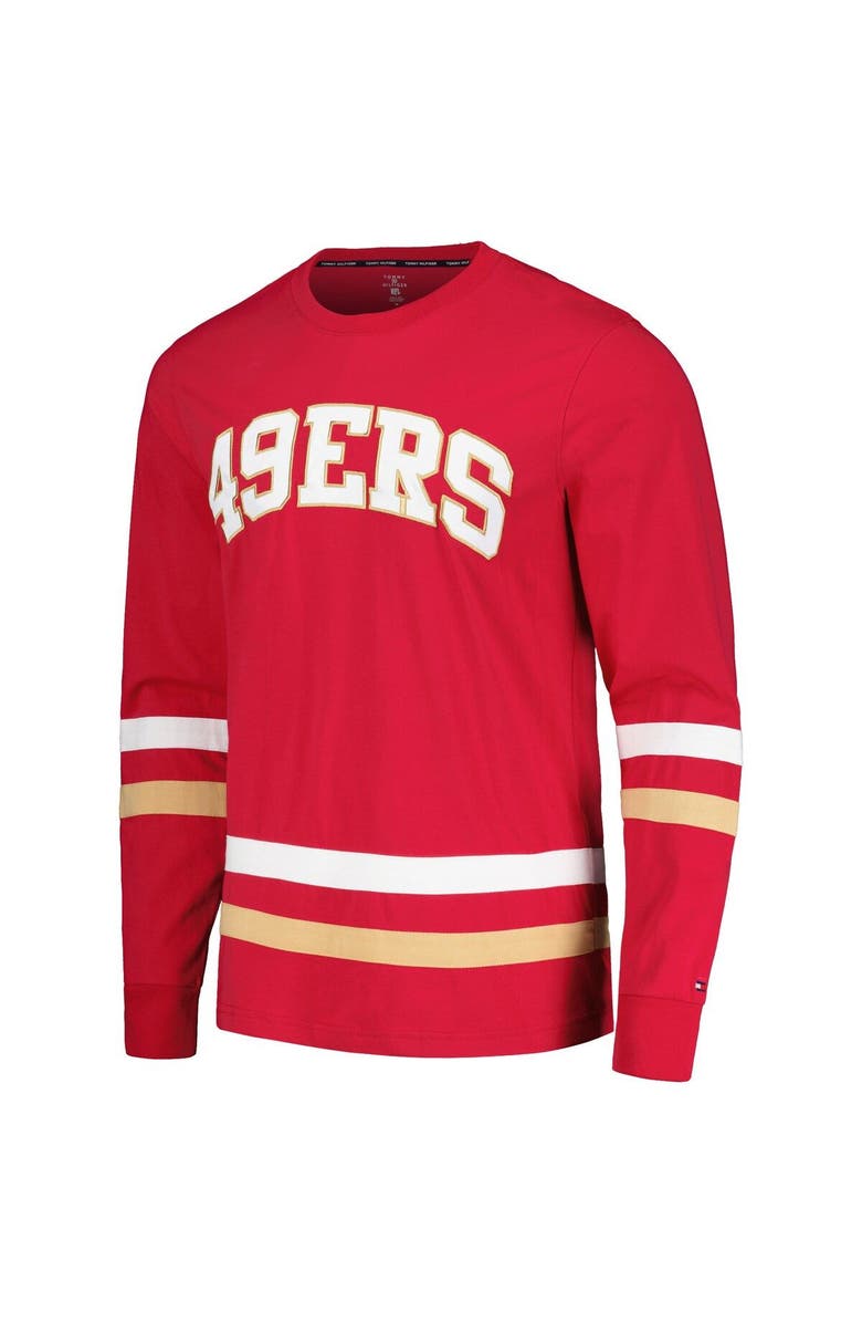 Tommy Hilfiger Men's Tommy Hilfiger Red/Gold San Francisco 49ers Nolan Long Sleeve T-Shirt, Alternate, color, Scarlet