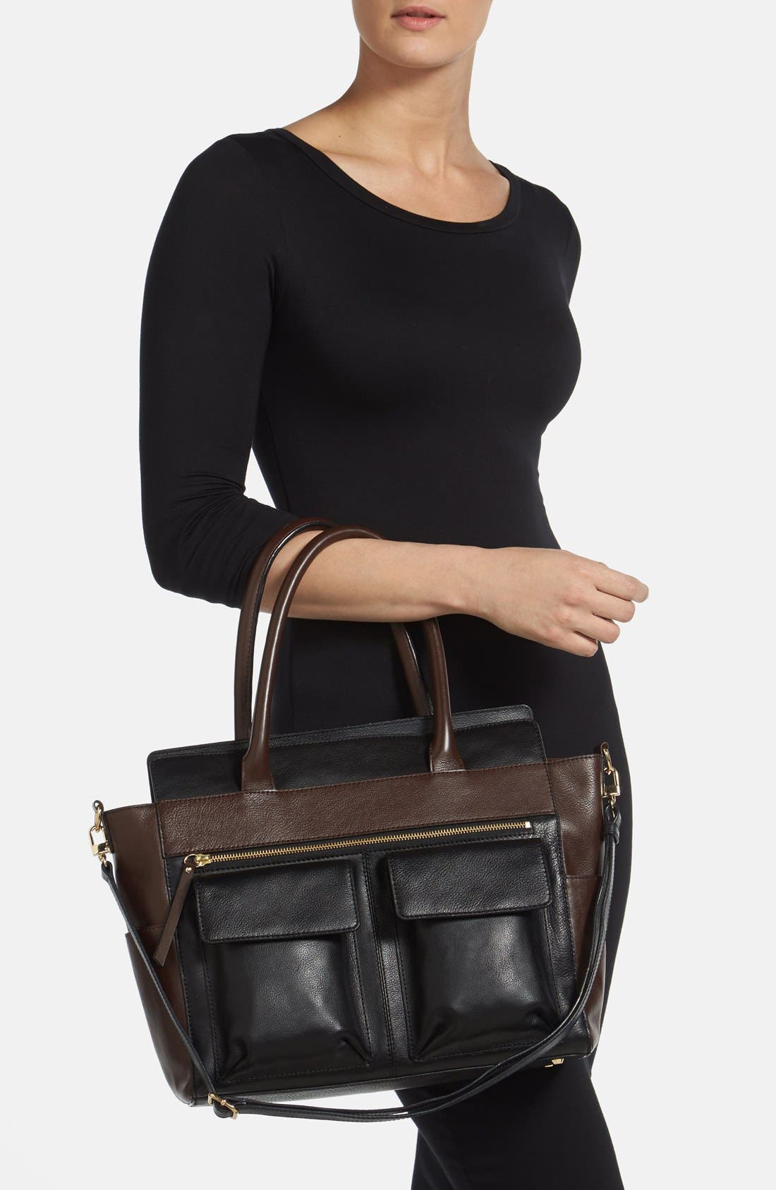 Halogen® Flap Pocket Convertible Satchel (Women) | Nordstrom